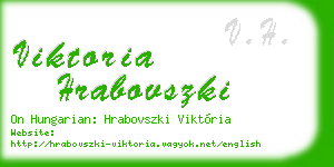 viktoria hrabovszki business card